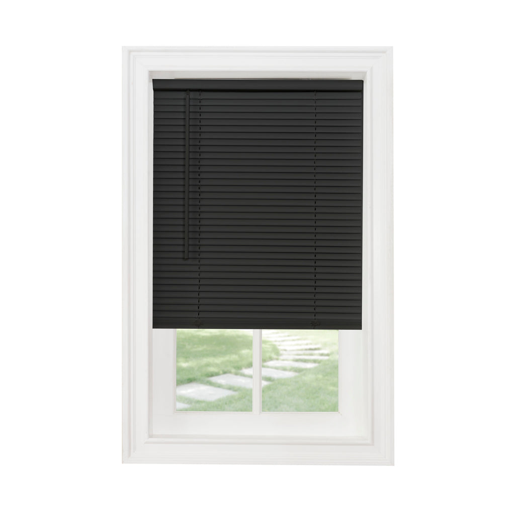 Cordless GII Morningstar 1" Light Filtering Mini Blind - 30x72 - Black