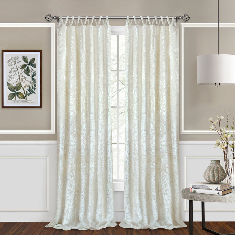 Harper Criss-Cross Window Curtain Panel - 50x63 Creamy White