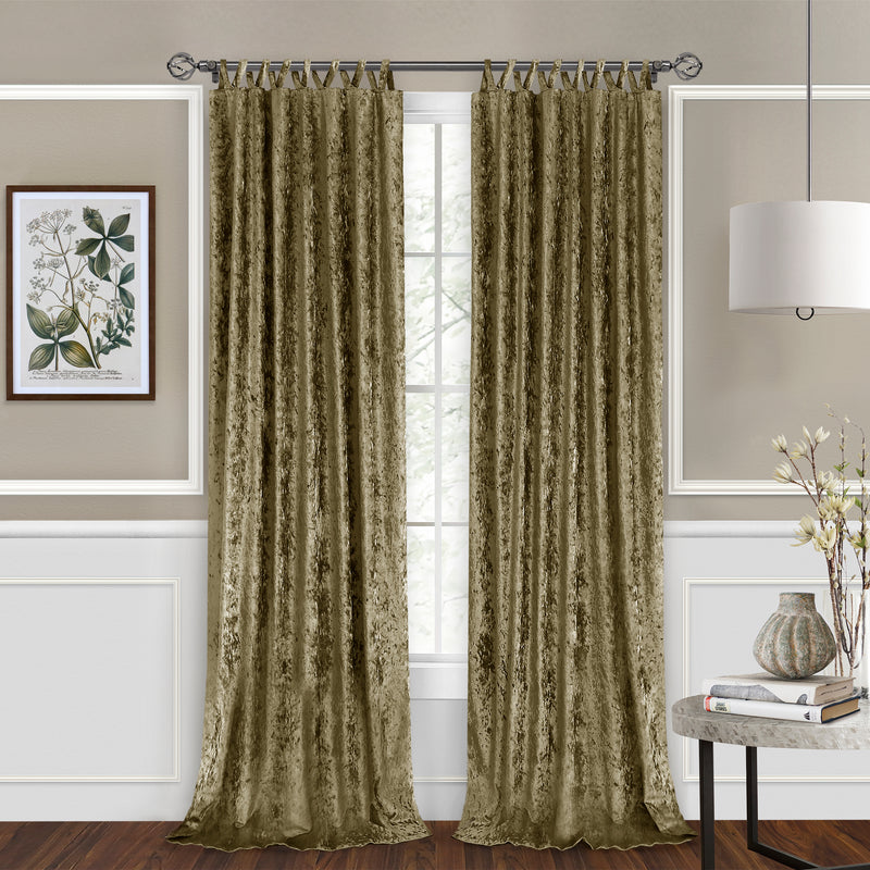 Harper Criss-Cross Window Curtain Panel - 50x63 Moss