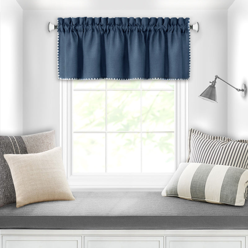 Kendal Window Curtain Valance - 58x14 - Blue/White