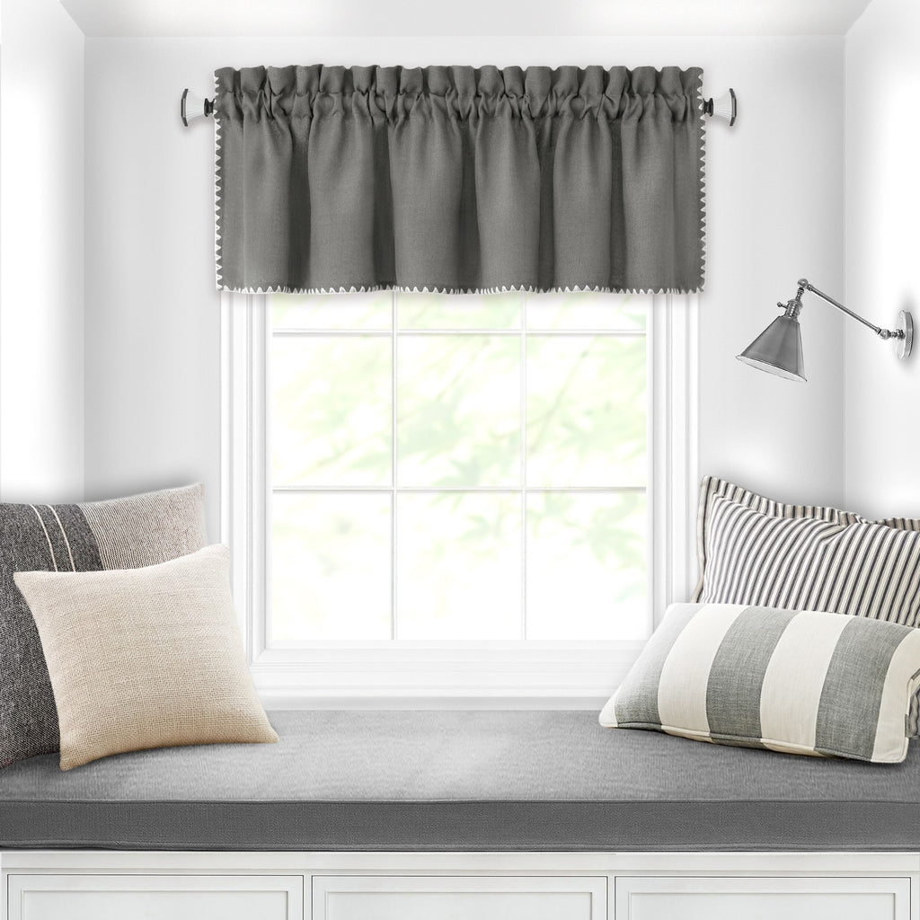 Kendal Window Curtain Valance - 58x14 - Grey/White