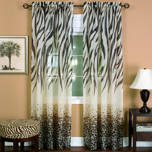 Kenya Window Curtain Panel - 50x84 - Brown/Multi