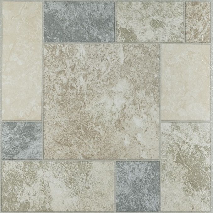 Tivoli Marble Blocks 12x12 Self Adhesive Vinyl Floor Tile - 45 Tiles/45 sq. ft.