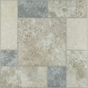 Nexus Marble Blocks 12x12 Self Adhesive Vinyl Floor Tile - 20 Tiles/20 sq. ft.