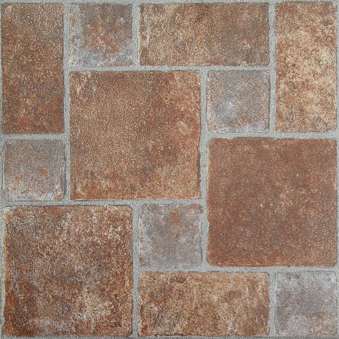 Tivoli Brick Pavers 12x12 Self Adhesive Vinyl Floor Tile - 45 Tiles/45 sq. ft.