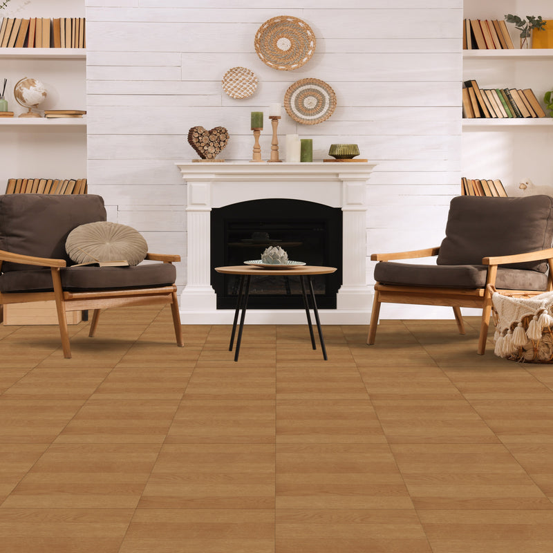 Tivoli Light Oak Plank-Look 12x12 Self Adhesive Vinyl Floor Tile - 45 Tiles/45 sq. Ft