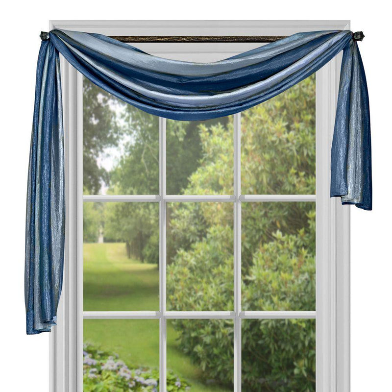 Ombre Window Curtain Scarf - 50x144 - Blue