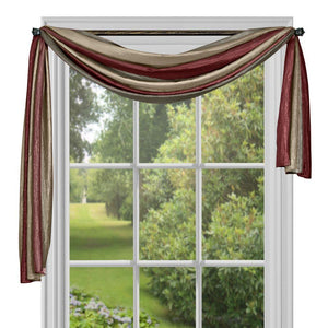 Ombre Window Curtain Scarf - 50x144 - Burgundy