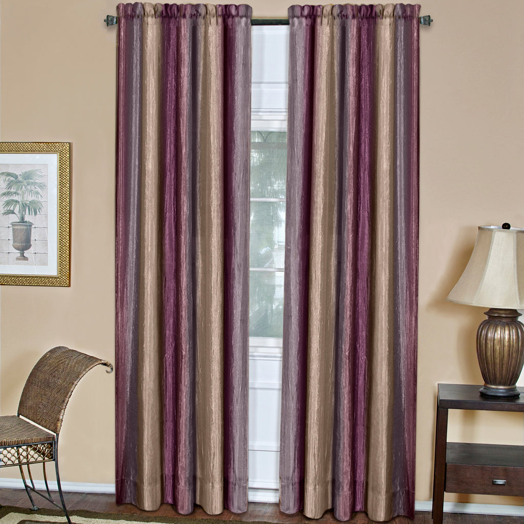 Ombre Window Curtain Panel - 50x63 - Aubergine