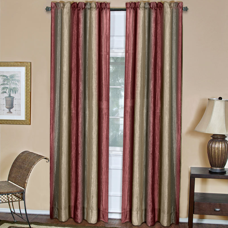 Ombre Window Curtain Panel - 50x63 - Burgundy