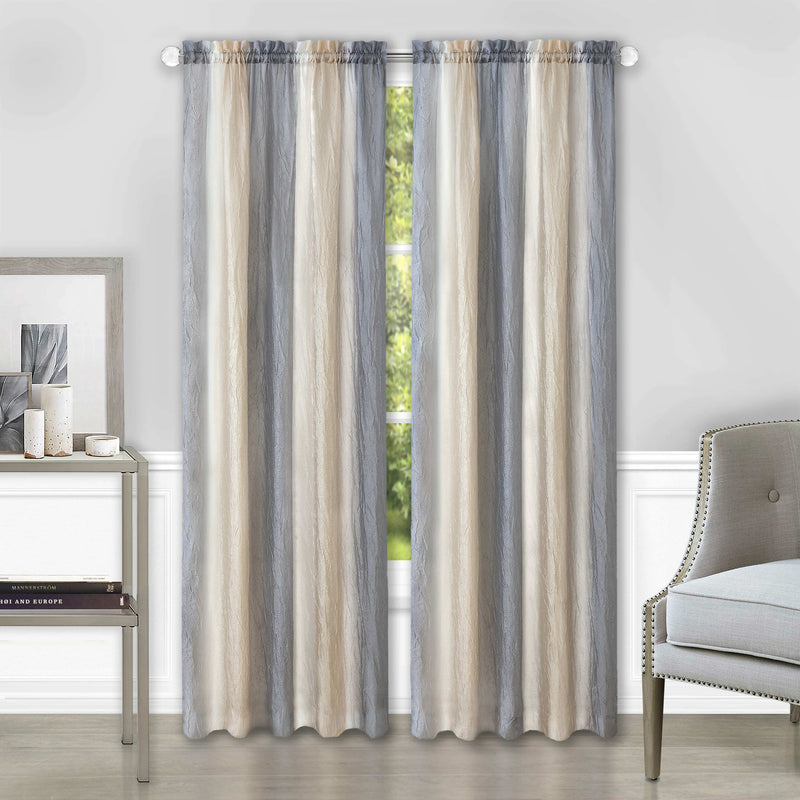 Ombre Window Curtain Panel - 50x63 - Grey