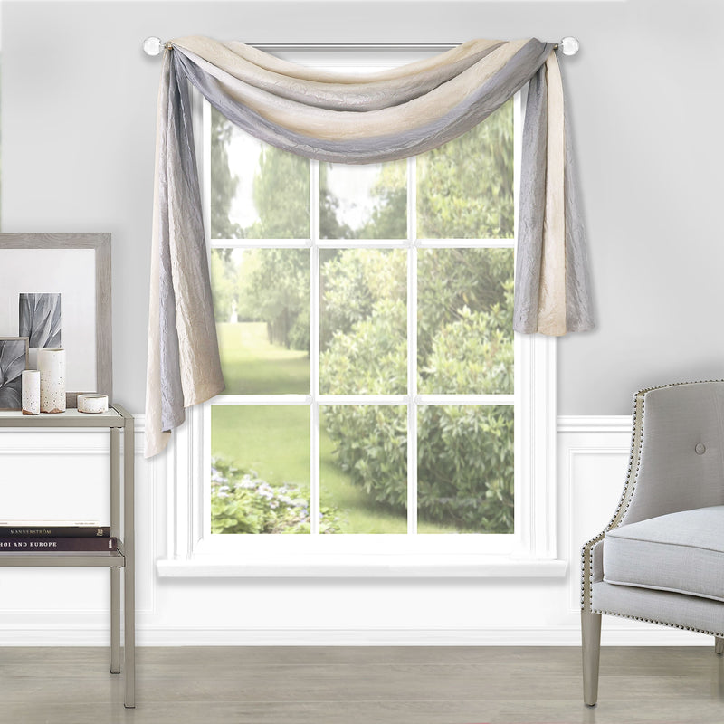 Ombre Window Curtain Scarf - 50x144 - Grey