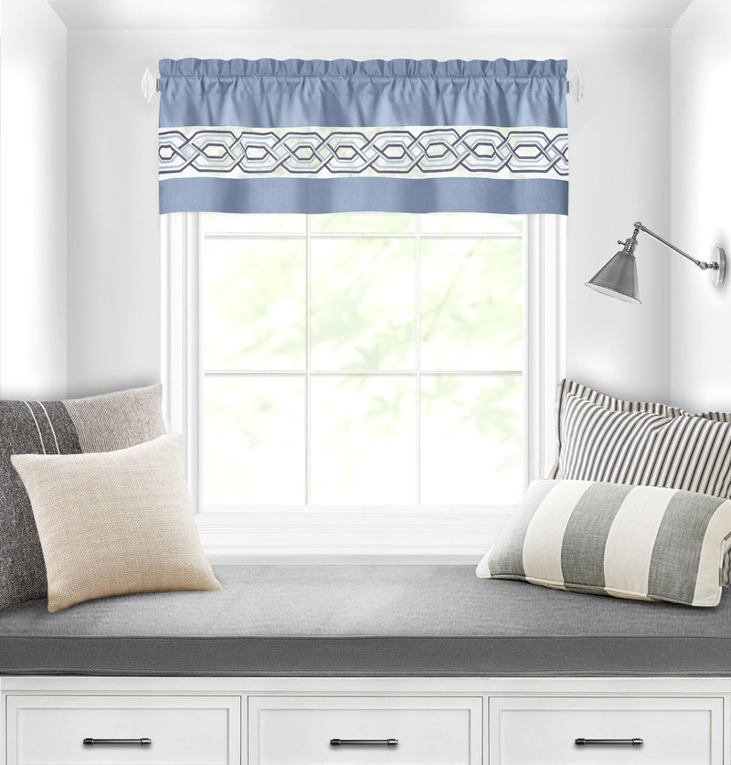 Paige Window Curtain Valance - 55x13 - Blue