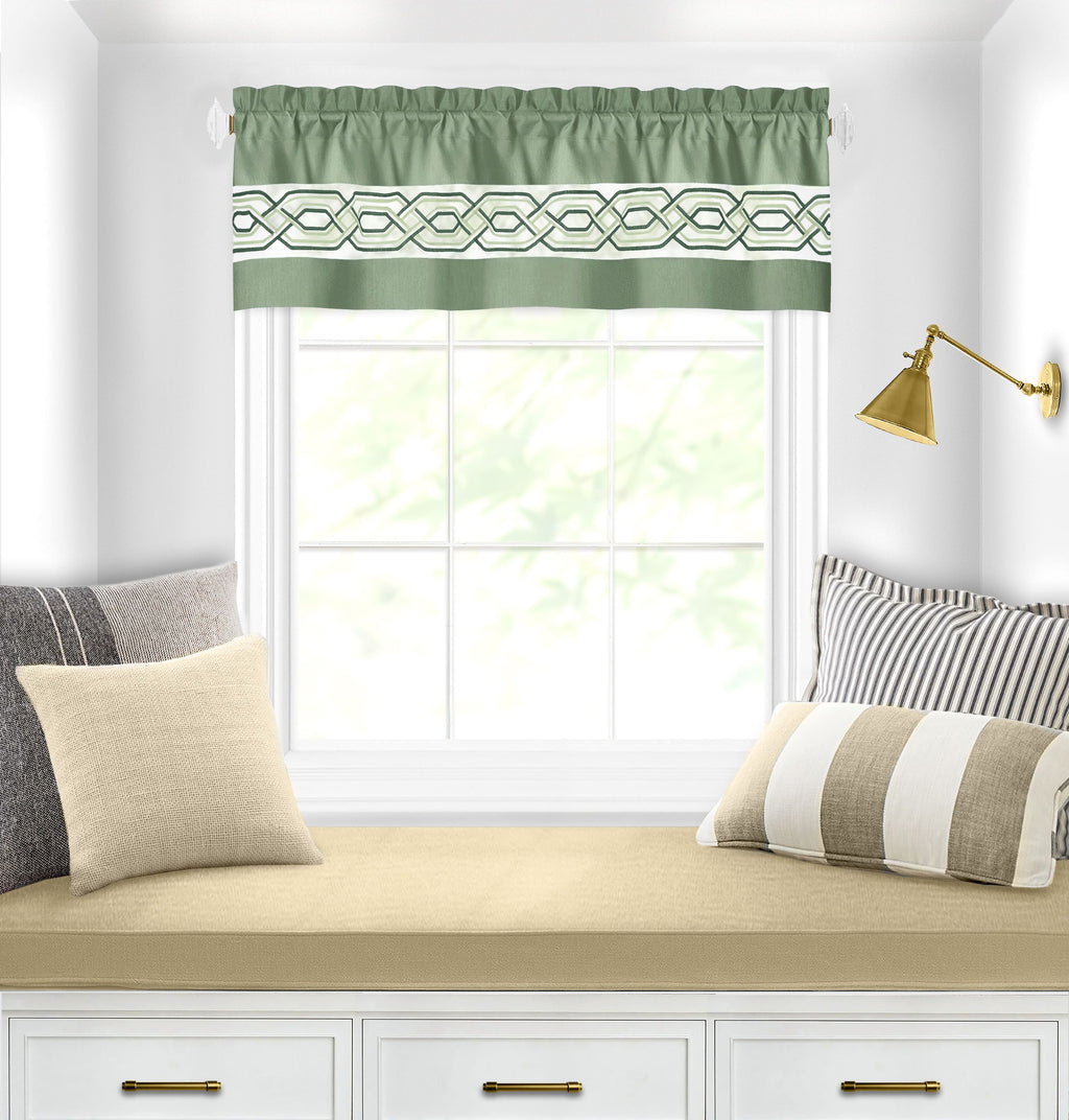 Paige Window Curtain Valance - 55x13 - Green