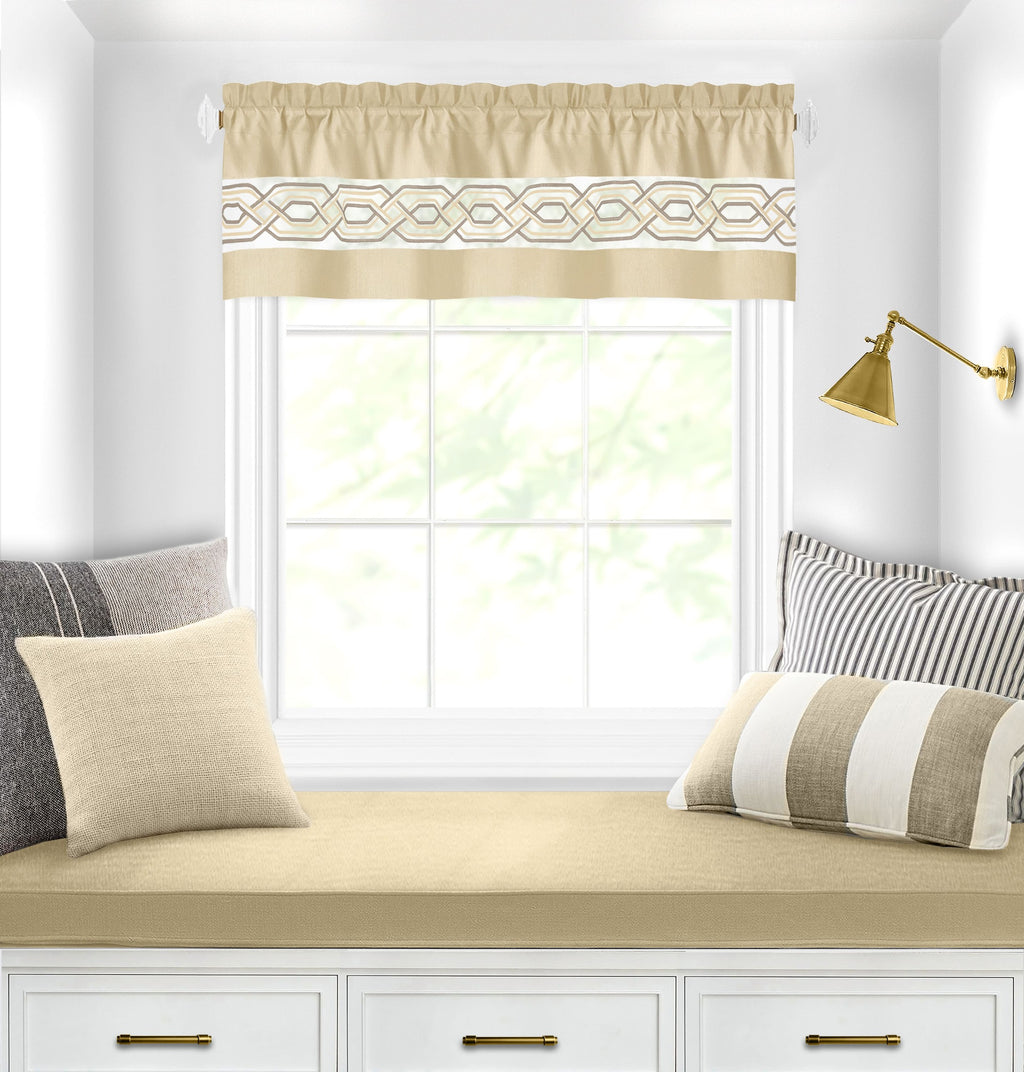 Paige Window Curtain Valance - 55x13 - Tan