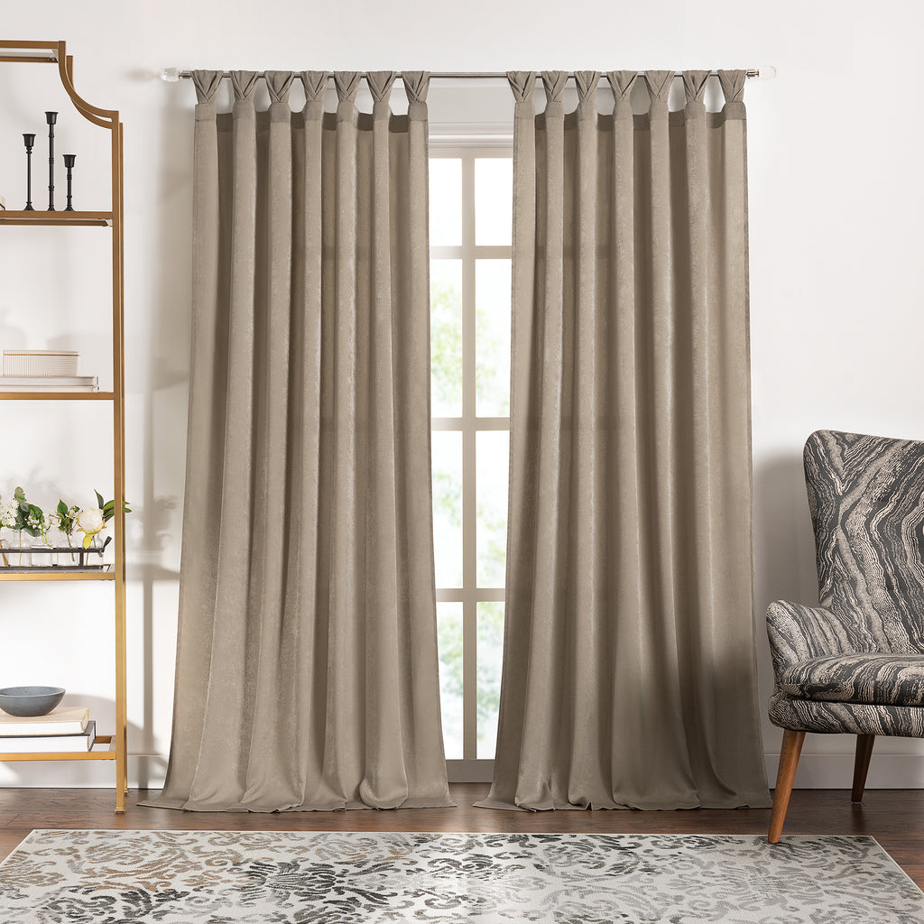 Peri Tulip Tab Top Window Curtain Panel - 52x63 - Taupe