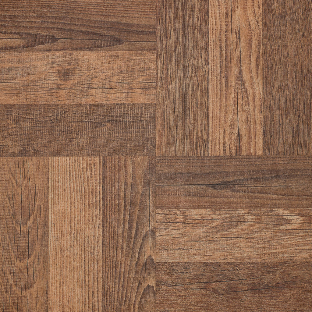 Portfolio 12x12 2.0mm Self Adhesive Vinyl Floor Tile - Walnut Parquet - 9 Tiles/9 sq. ft.