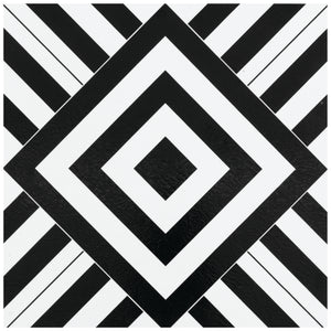 Retro 12x12 Self Adhesive Vinyl Floor Tile - Geometric - 20 Tiles/20 sq. ft.