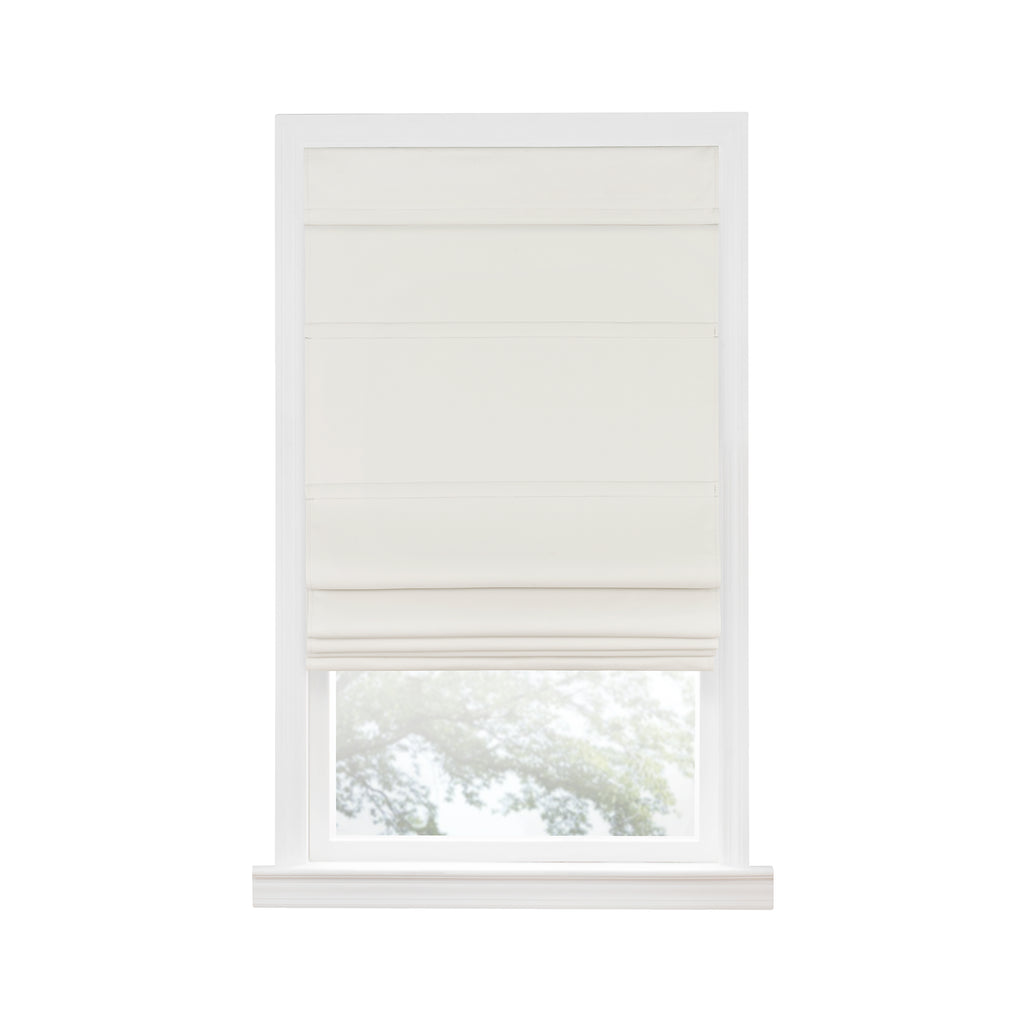 Cordless Blackout Roman Window Shade - 27x64 - Ivory