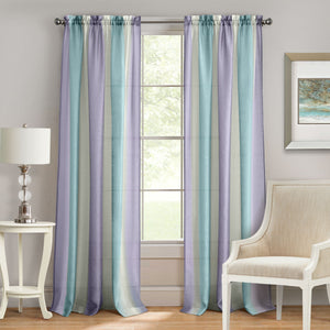 Spectrum Rod Pocket Window Curtain Panel - 50x84 - Lilac/Turquoise