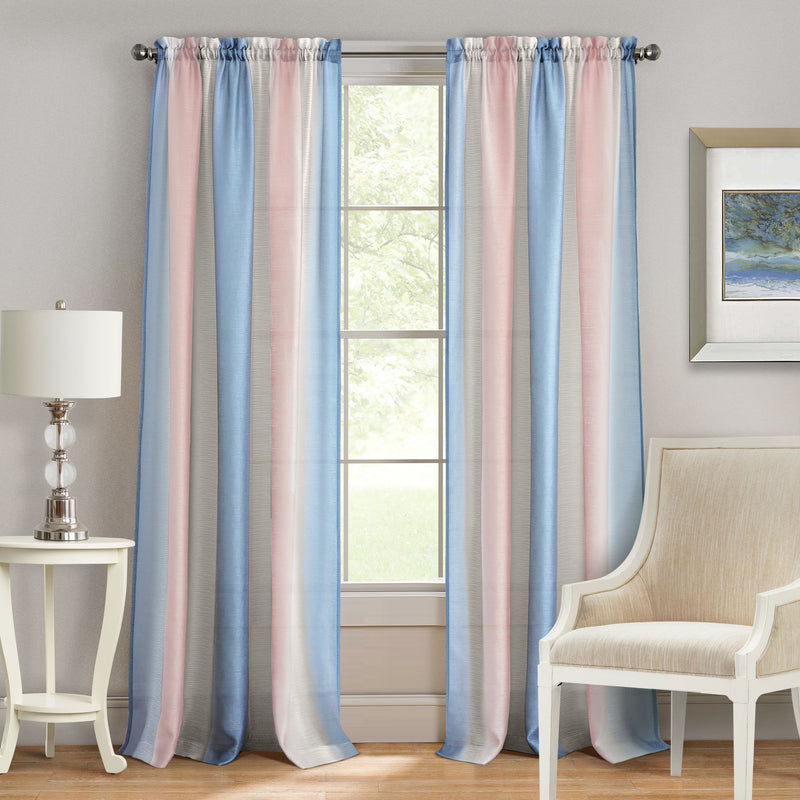 Spectrum Rod Pocket Window Curtain Panel - 50x63 - Rose Quartz/Serenity