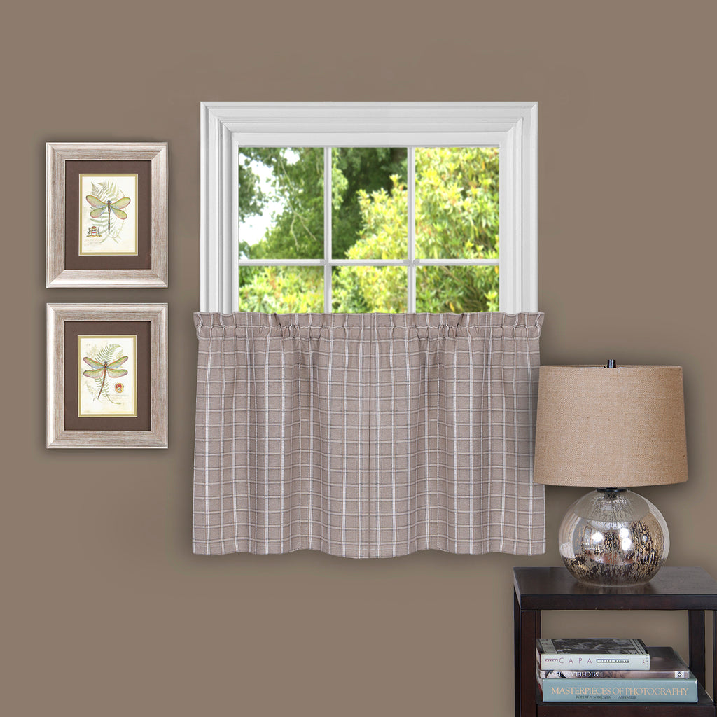 Sydney 58x36 Window Curtain Tier Pair - Linen