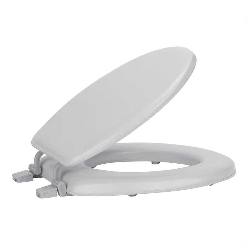 Fantasia 17 Inch Soft Standard Vinyl Toilet Seat - Silver