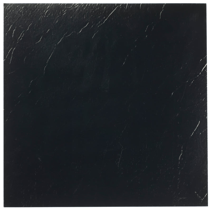 Sterling Black 12x12 Self Adhesive Vinyl Floor Tile - 20 Tiles/20 sq. ft.