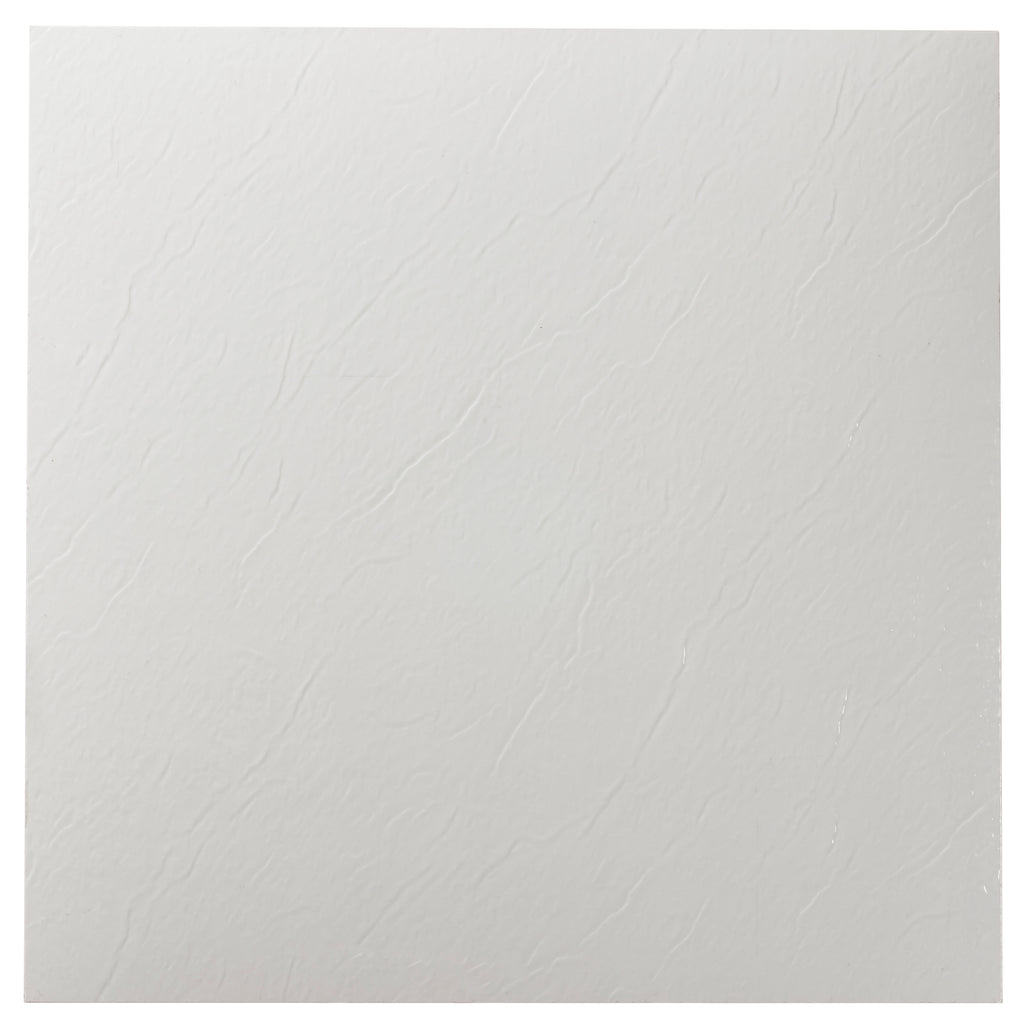 Sterling White 12x12 Self Adhesive Vinyl Floor Tile - 20 Tiles/20 sq. ft.