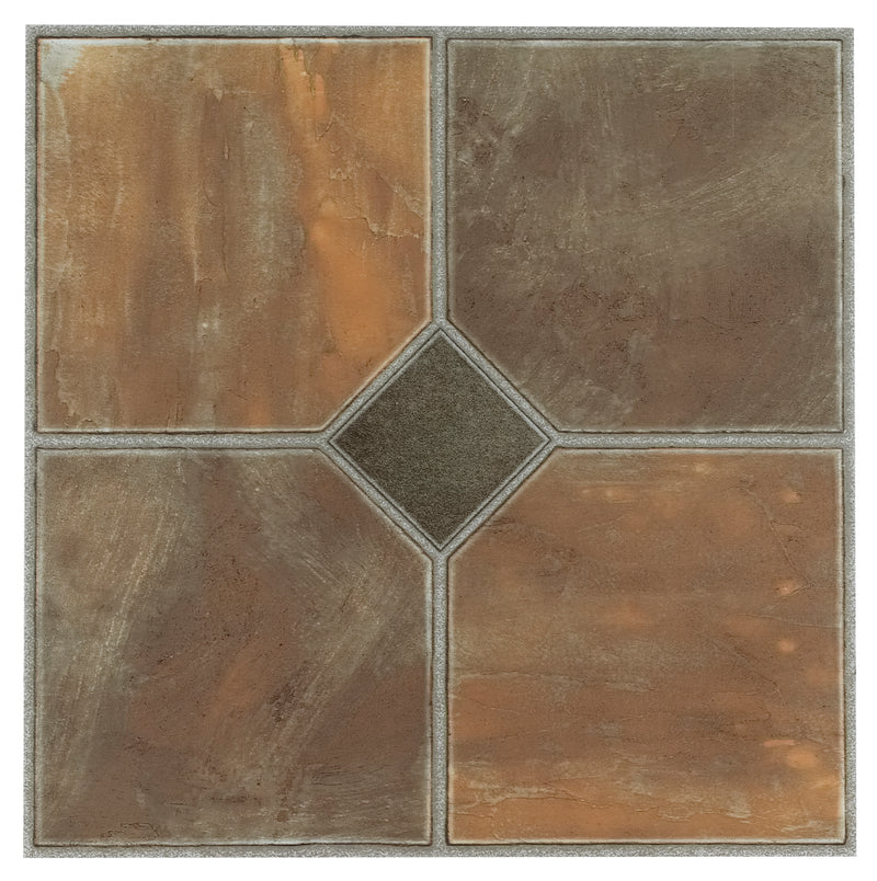 Sterling Rustic Slate 12x12 Self Adhesive Vinyl Floor Tile - 45 Tiles/45 sq. Ft