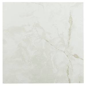 Sterling Classic White with Grey Veins 12x12 Self Adhesive Vinyl Floor Tile - 20 Tiles/20 sq. ft.