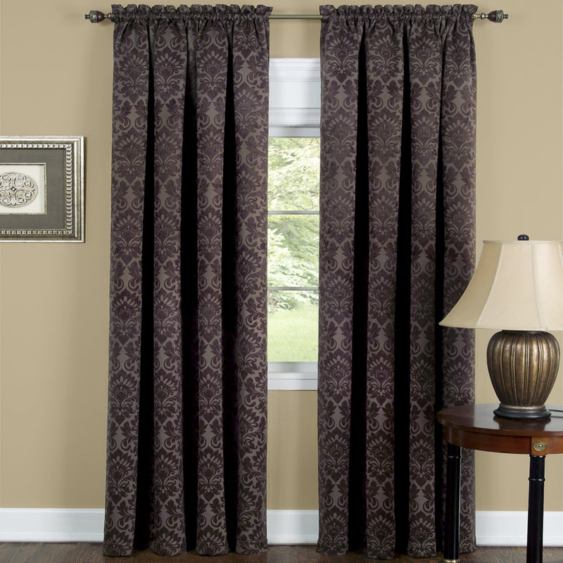 Sutton Window Curtain Panel 52x63 - Brown