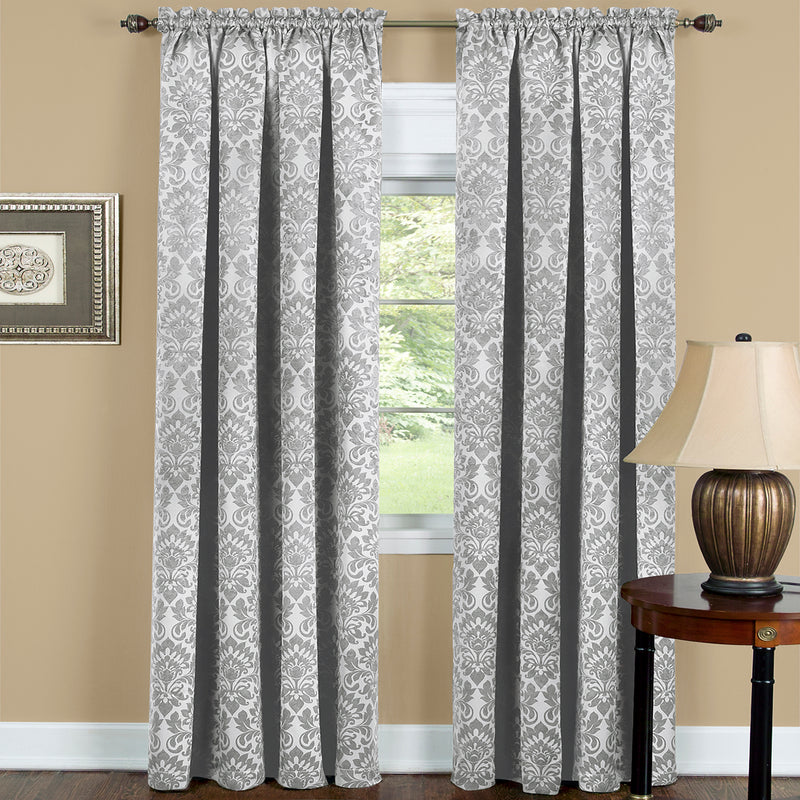 Sutton Window Curtain Panel 52x63 - Silver