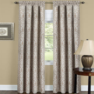 Sutton Window Curtain Panel 52x63 - Tan