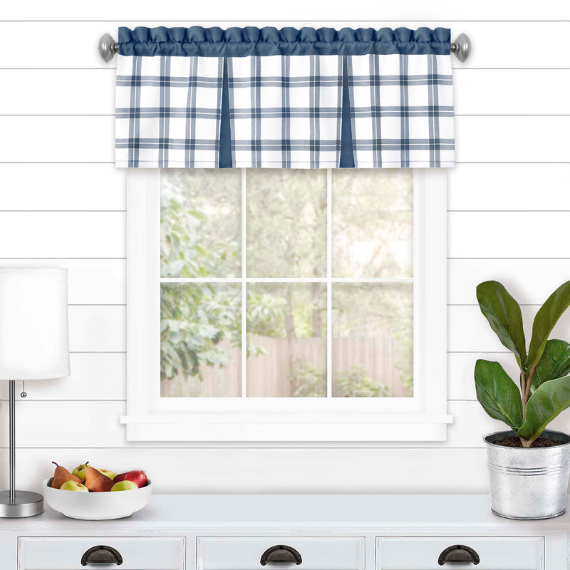 Tate Window Curtain Valance - 56x13 - Blue