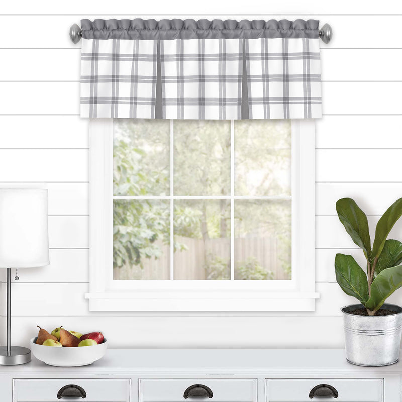 Tate Window Curtain Valance - 56x13 - Grey