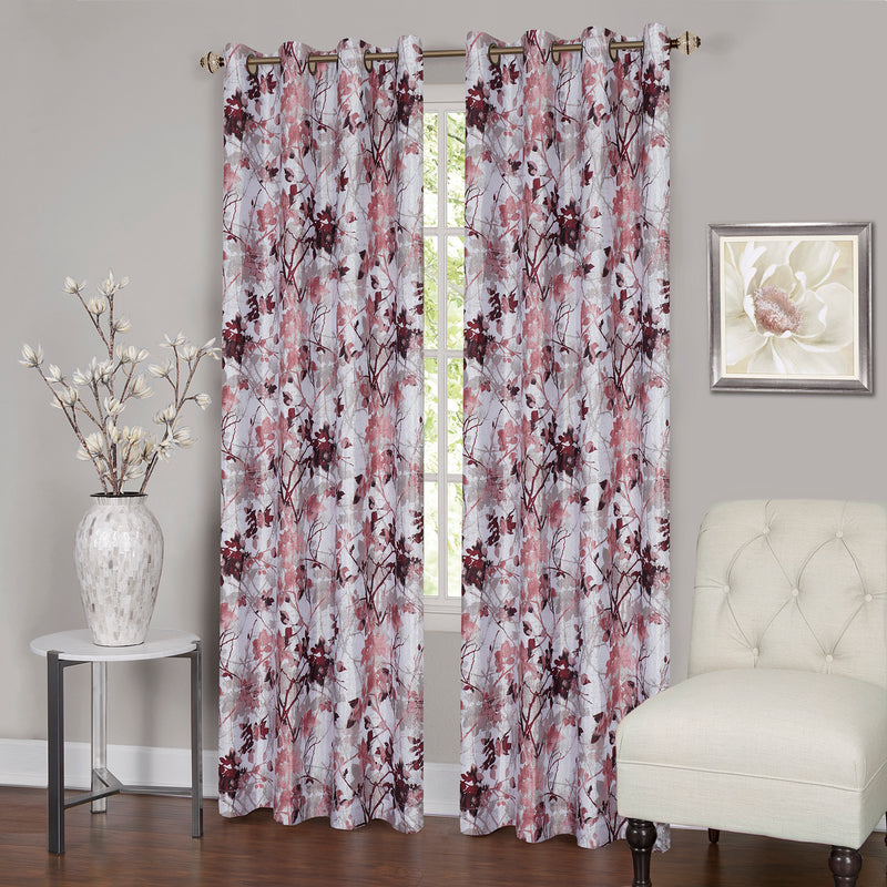 Tranquil - Lined Grommet Window Curtain Panel - 50x84 - Blush