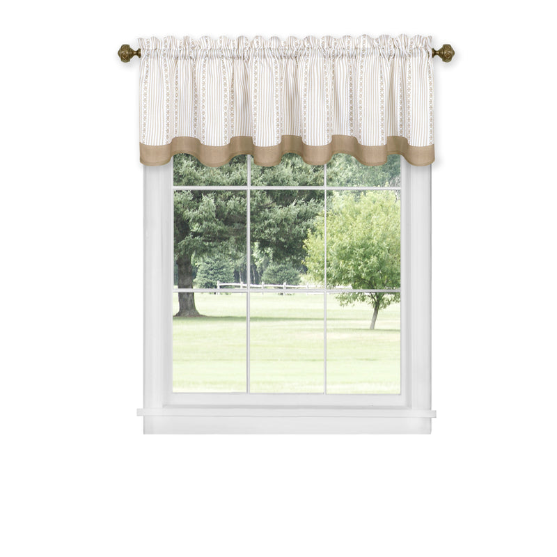 Westport Window Curtain Valance - 58x14 - Taupe