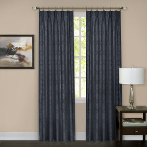 Windsor Pinch Pleat Window Curtain Panel 34x84 - Navy