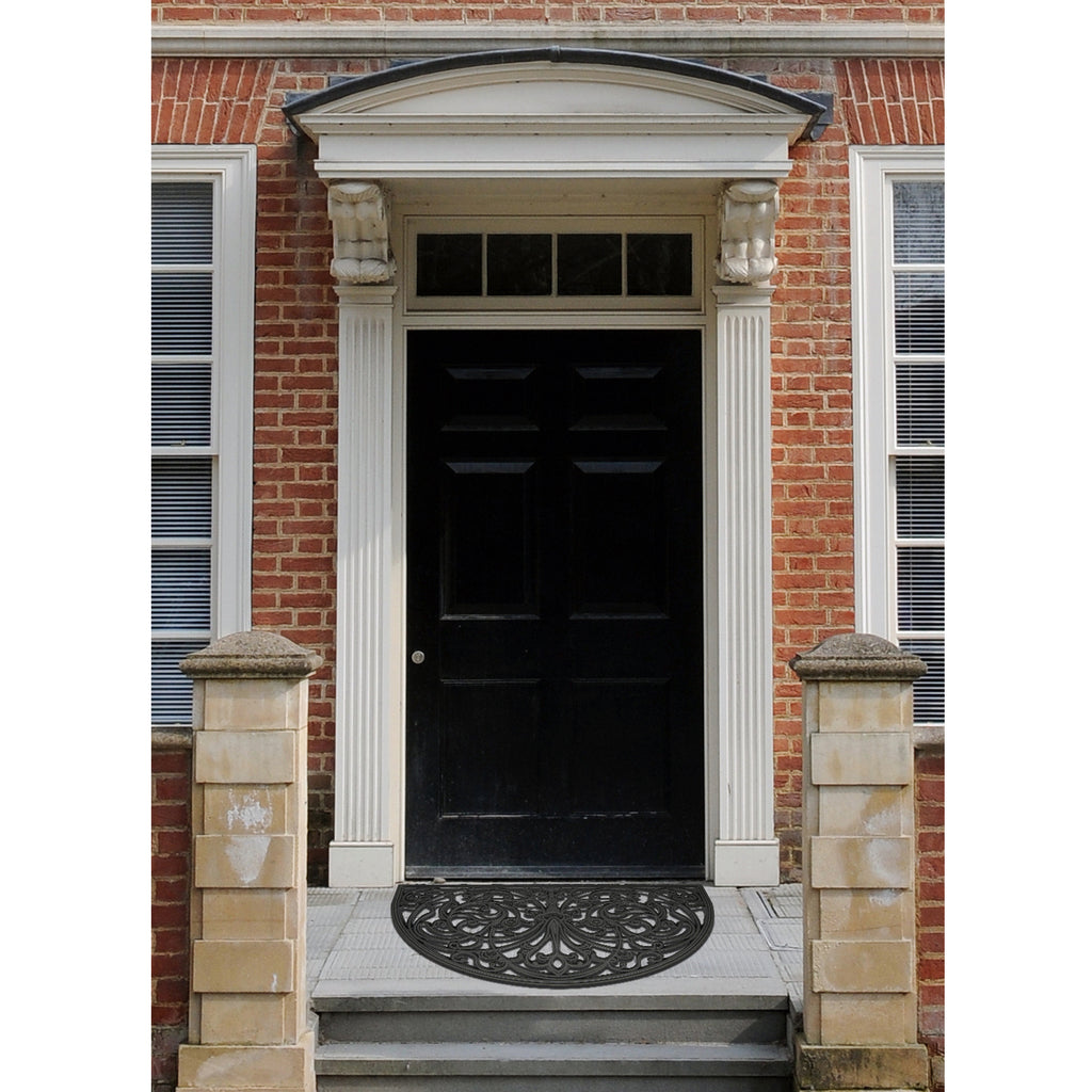 Wrought Iron Rubber Entrance Mat 18x30 - Ironworks