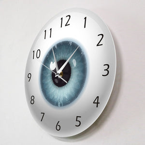 Blue Eye Wall Clock Novelty Analog Quartz Movement