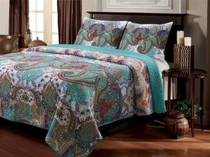 Nirvana Quilted Cotton Bedspread Set - Full / Queen